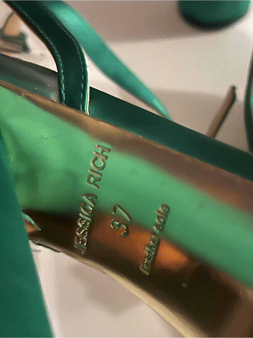 Jessica Rich Emerald Green Platform Block Heel Sandal - Picture 7 of 7
